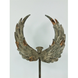 Świecznik metalowy skrzydła anioła 55 cm